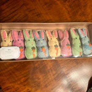 1 Box of felted garland - Easter Bunny Rabbit Holiday colorful - very cute!